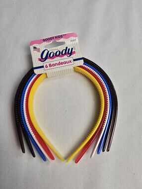 Vintage 90's Goody Kids Set Of 6 Headbands Bandeux New Old Stock 1997